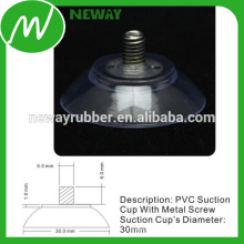 High Quality 30mm PVC Suction Cup with Metal Screw